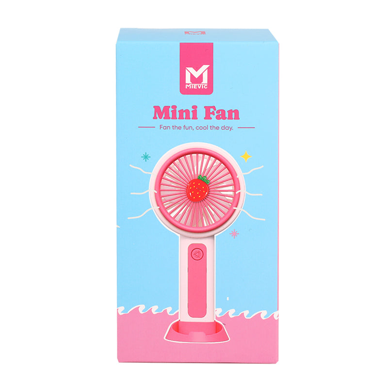 Mini Ventilateur à Main - Fraise