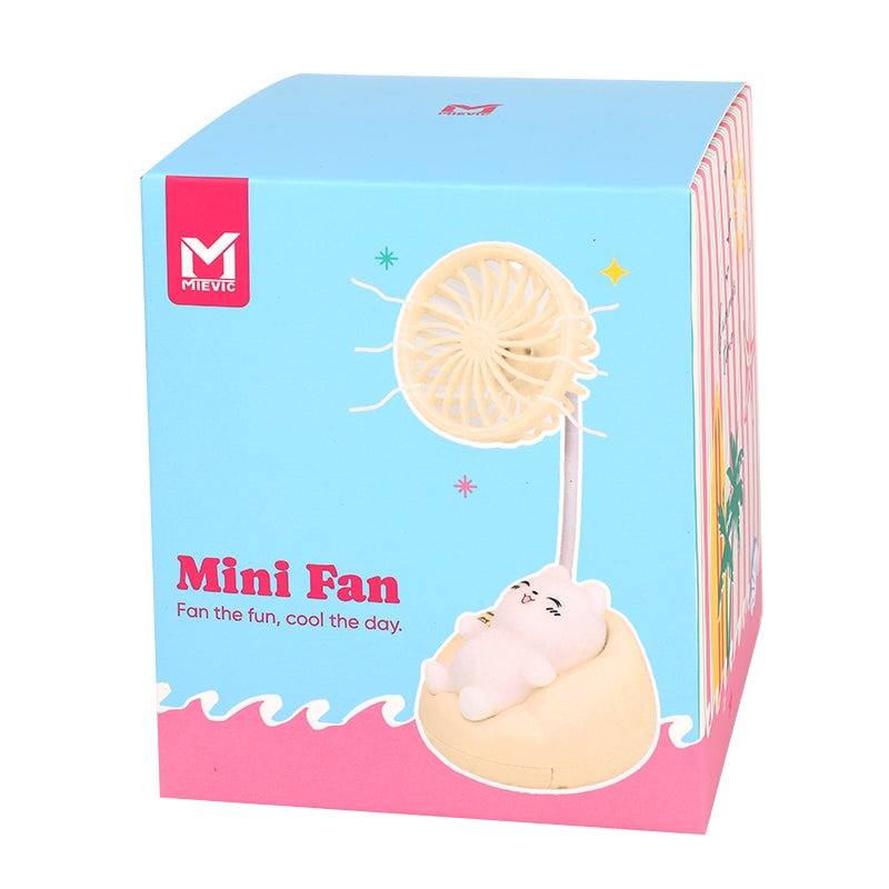 Mini Ventilateur à Main Ours Paresseux - Blanc