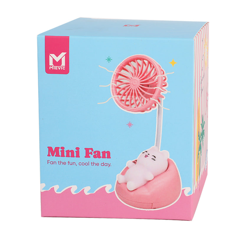 Mini Ventilateur à Main Ours Paresseux - Rose