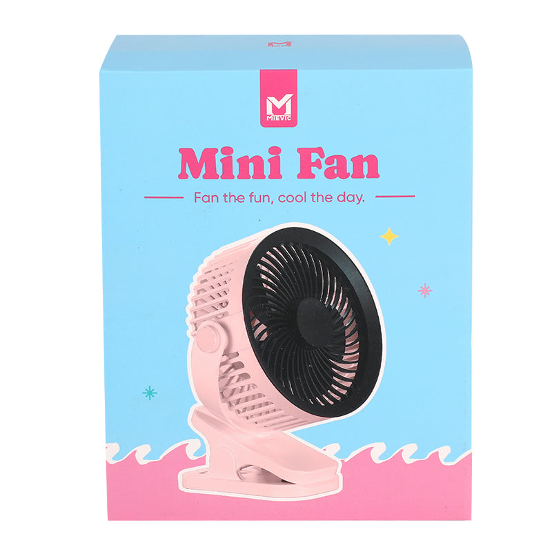 Mini Ventilateur de Bureau - Rose/Rouge