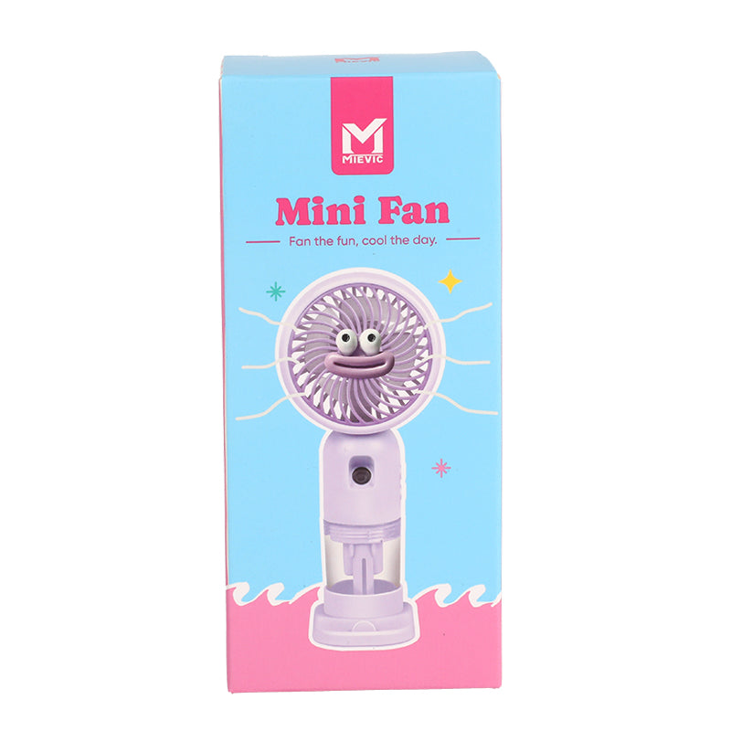 Mini Ventilateur à Main avec Humidificateur - Violet