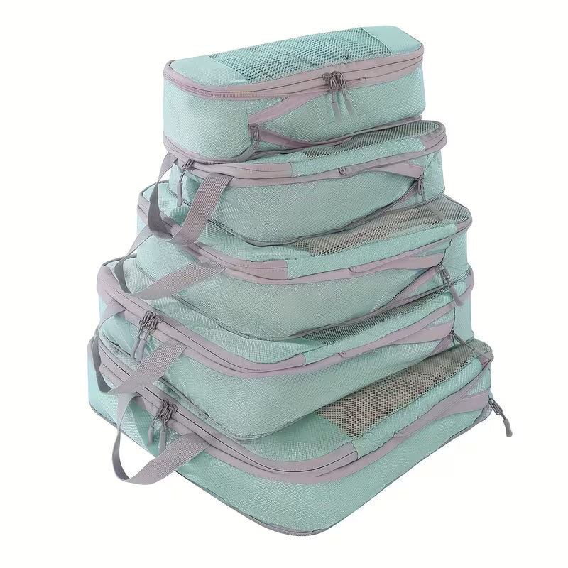 Set de Rangement Compression 5 pcs Bleu