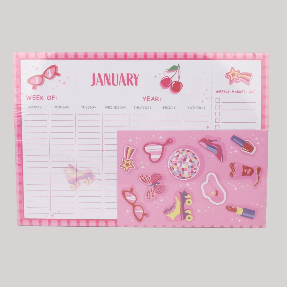Planner Mensuel Cherry Babe Rose