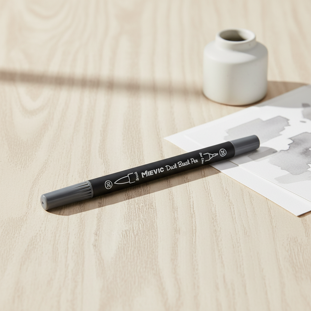 Stylo Duo Tip Gris Foncé