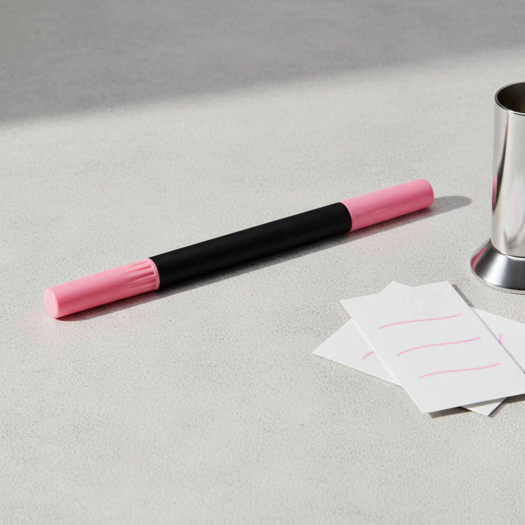Stylo Duo Tip Rose Foncé