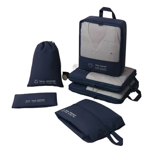 Ensemble de 6 Sacs de Compression Bleu Marine