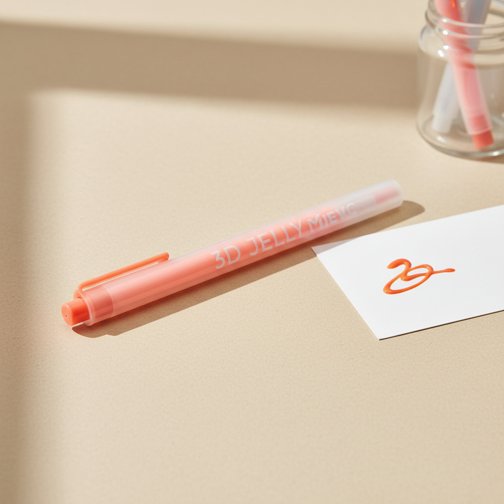 Stylo Jelly 3D Orange Fluo