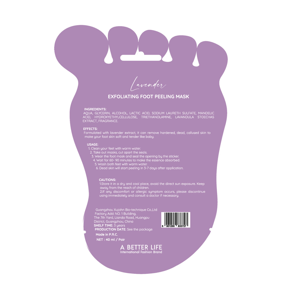 Lavender Exfoliating Foot Peeling Masque