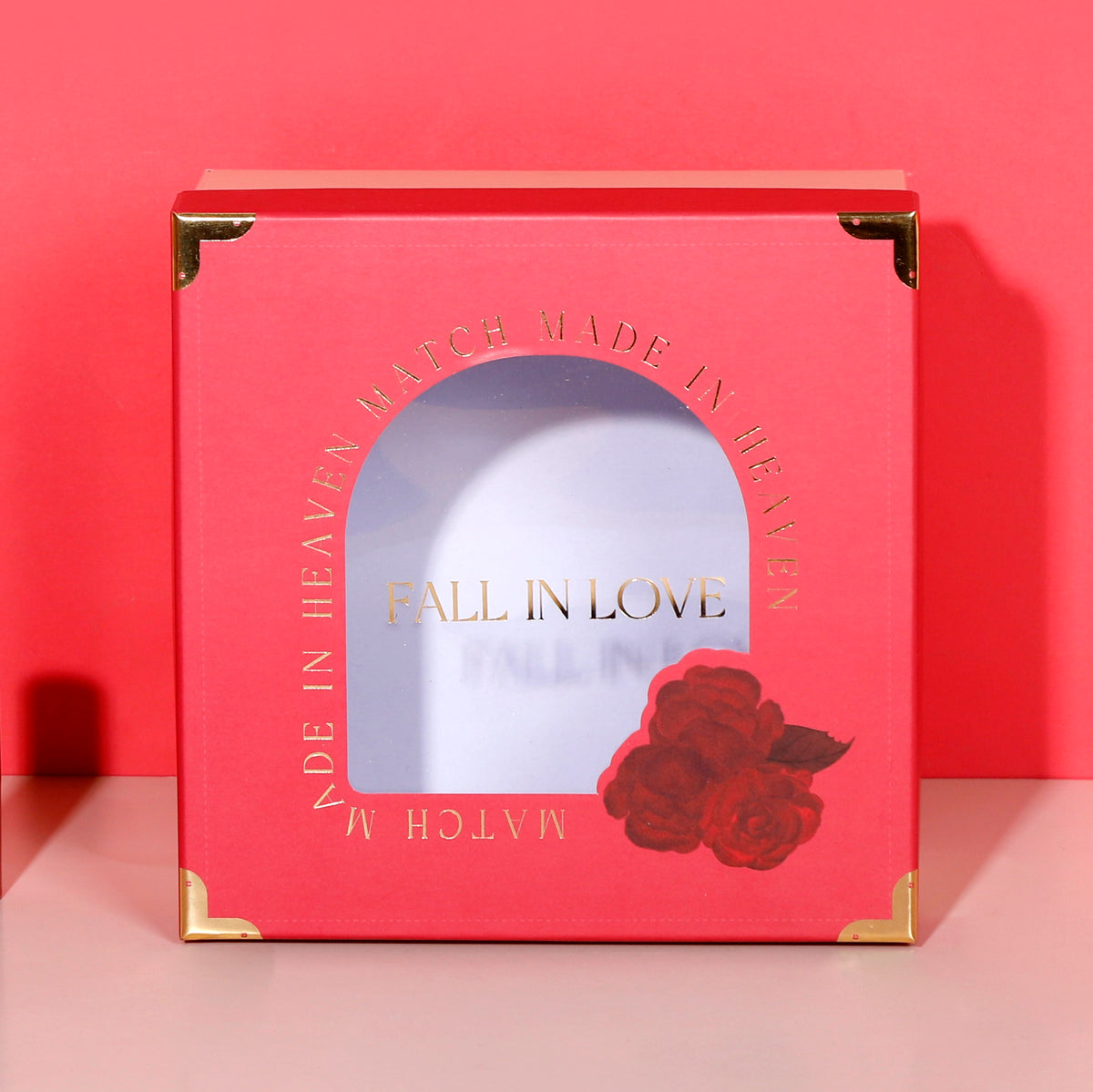 Boîte Cadeau Romantic Rose – 19 × 19 × 9,5 cm