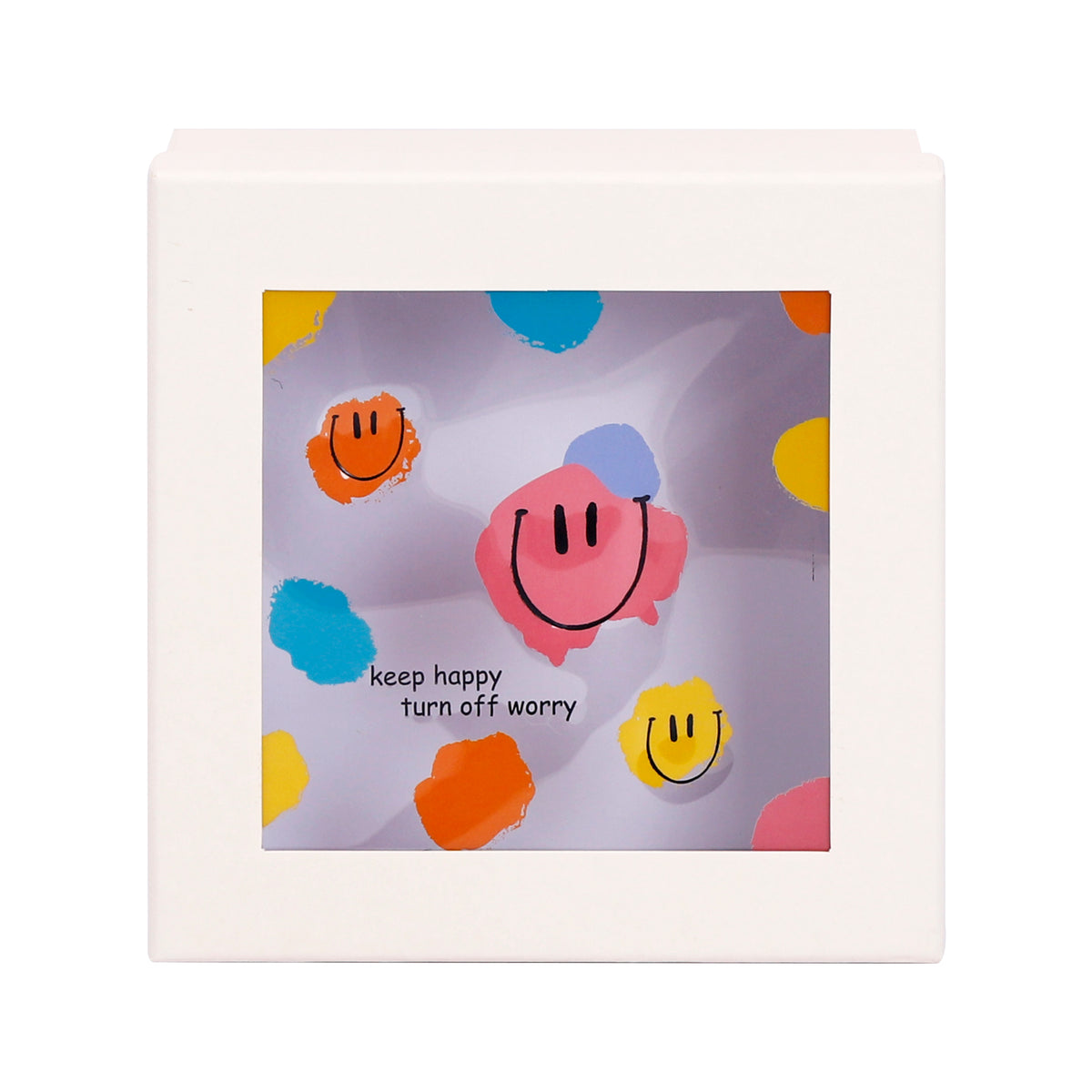 Boîte Cadeau Happy Smile – 15 × 15 × 6,5 cm
