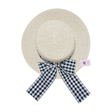 Plage en Paille Vintage Blue ribbon hat MSHB007 SUM26