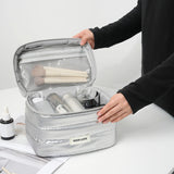 Trousse de Bain Glamour Quilts Cosmetic Grand RH2474 - Argenté