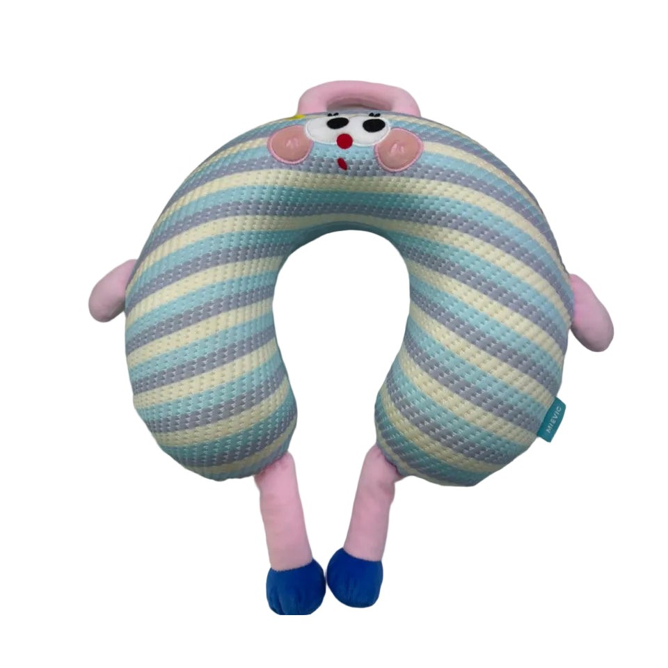 Oreiller Cervical en U Doux Travel U-shaped Neck Pillow KLW-3 - Bleu