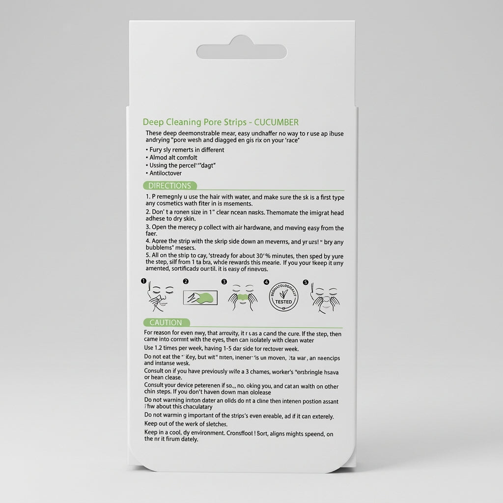 Bande Purifiante Nez au Concombre Vert Clair