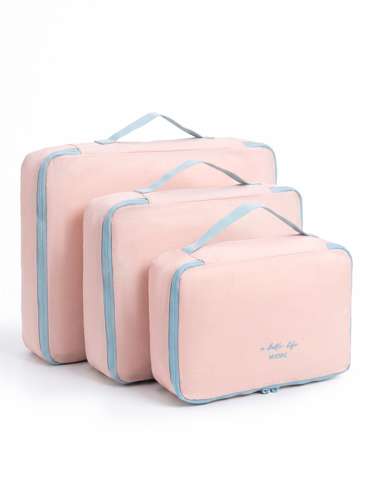 Set 5 Organiseurs de Valise Compression Bleu & Nude