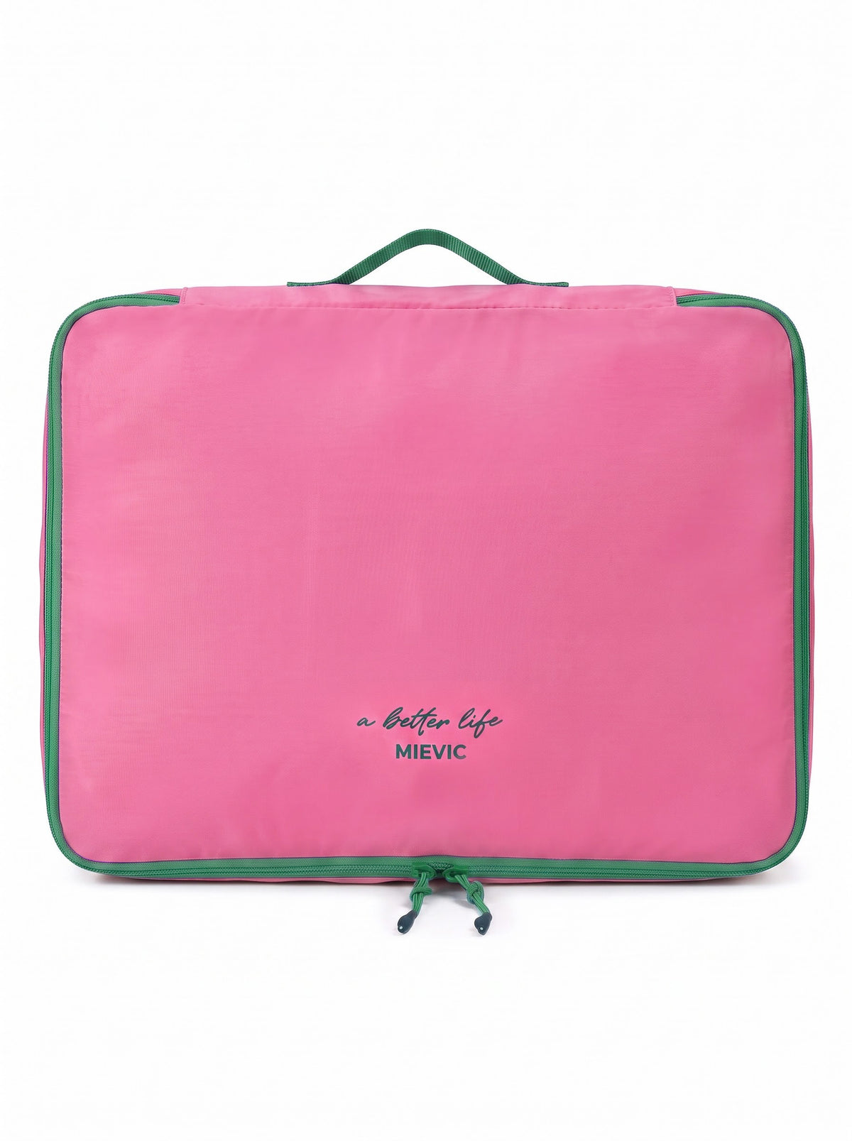 Set 5 Organiseurs de Valise Compression Fuchsia & Vert