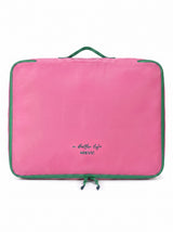 Set 5 Organiseurs de Valise Compression Fuchsia & Vert