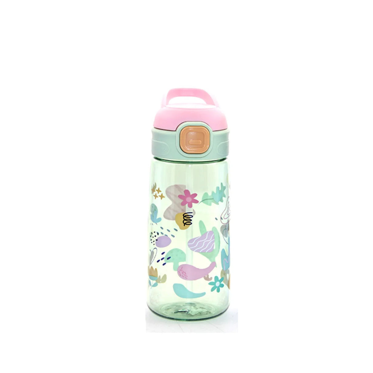 Bouteille Enfant Motif Floral Verte