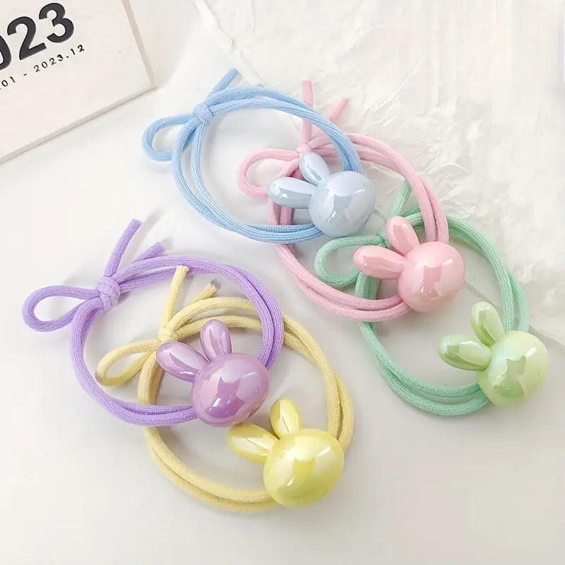 Ensemble de 5 Élastiques à Cheveux Lapin Coloré