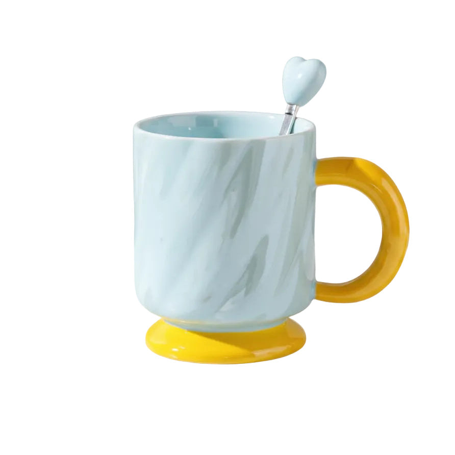 Mug en Céramique Heart CY-8448-4 - Jaune
