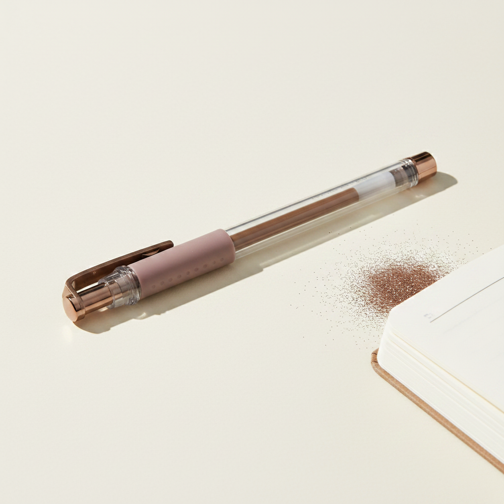 Stylo Gel Metallic Marron