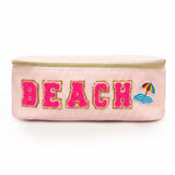Pink Beach Embroidery Box Cosmetic Bag WM2629 SUM26
