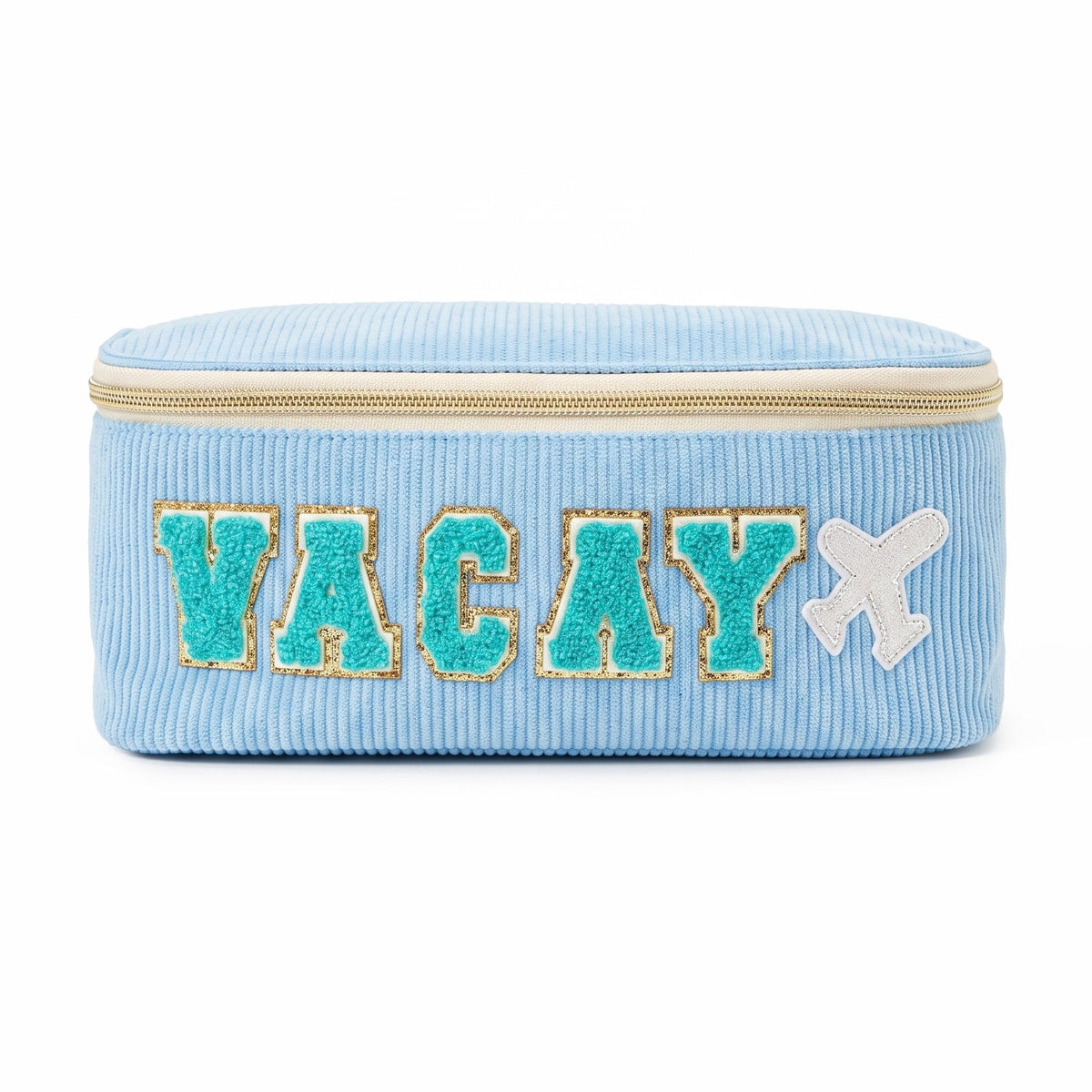 Blue Vacay Embroidery Box Cosmetic Bag WM2629 SUM26