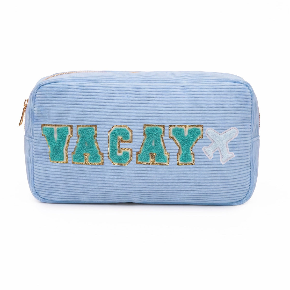 Blue Vacay Embroidery Cosmetic Pouch WM2628 SUM26