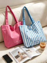 Plain Pink Shoulder Canvas Tote Bag WM2610 SUM26